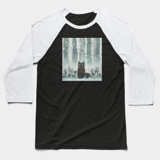 Cat in The Woods Baseball T-Shirt